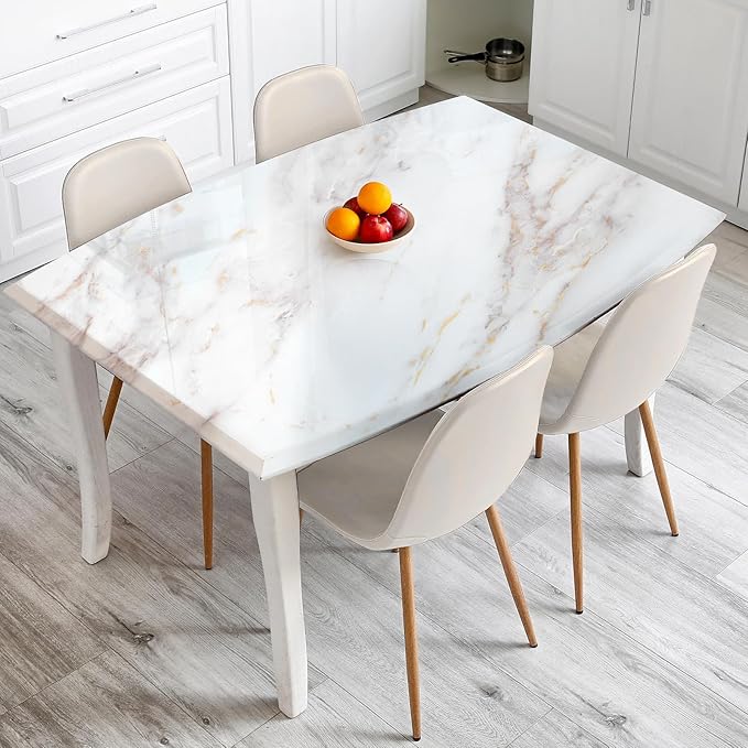rabbitgoo Glossy Marble Contact Paper Peel and Stick Wallpaper 17.5" X 78.7" - Image 2