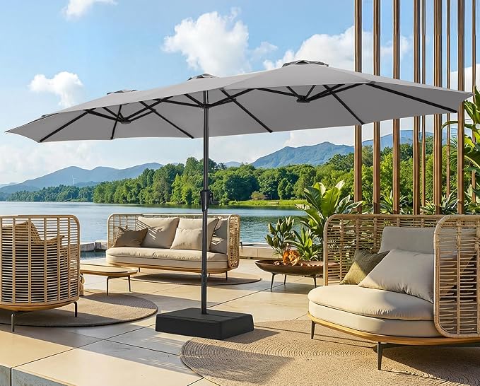 SUPERJARE 15FT Outdoor Patio Umbrella by SUPERJARE