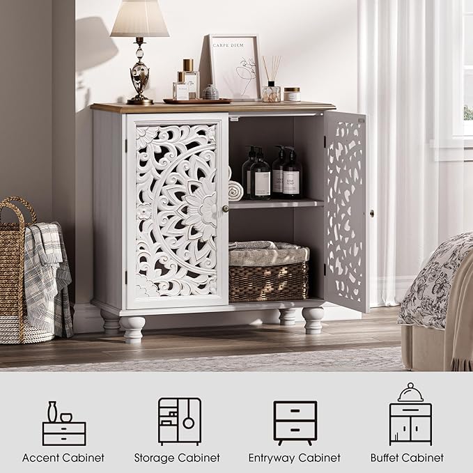 JOINICE White Accent Cabinet - Image 5