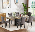Henf 63"-79" Dining Table Set for 6, 7 Pieces Extendable Dining Table and 6 by Henf
