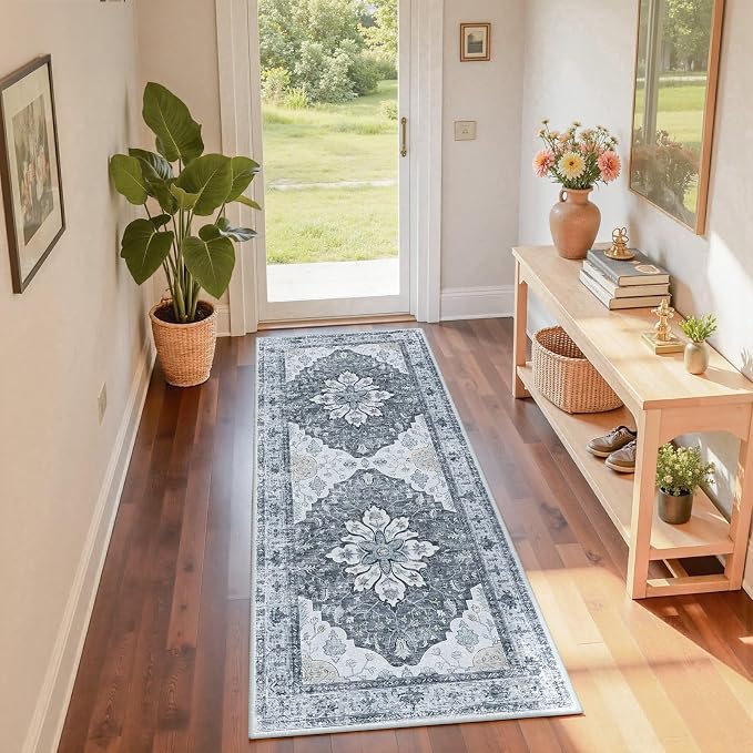 RELEANY Area Rugs 2'x6' Runner Rug Non Slip Washable by RELEANY