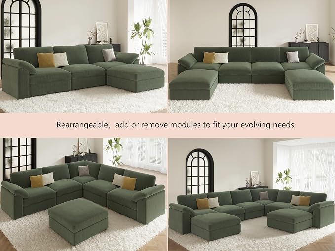 EASE MOOSE Oversized Sectional Modular Sofa, Large L Shape Sectional Couch Wide - Image 6