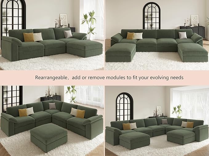 EASE MOOSE Oversized Sectional Modular Sofa, Large L Shape Sectional Couch Wide - Image 8