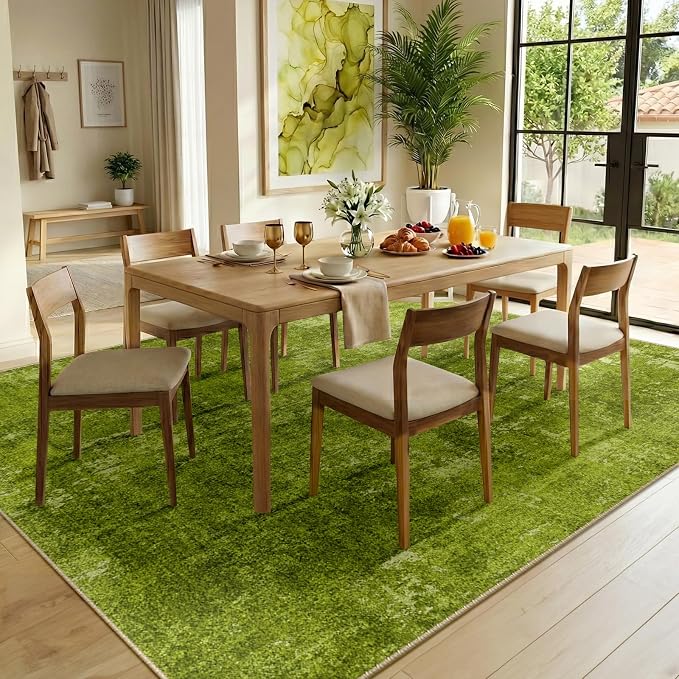 RELEANY Washable Area Rugs 9'x12' Non-Slip Modern Abstract Soft - Image 3