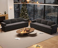 YOUDENOVA 2 Piece Set Comfy Sofa Couch, 2 3-Seater Sofa by YOUDENOVA