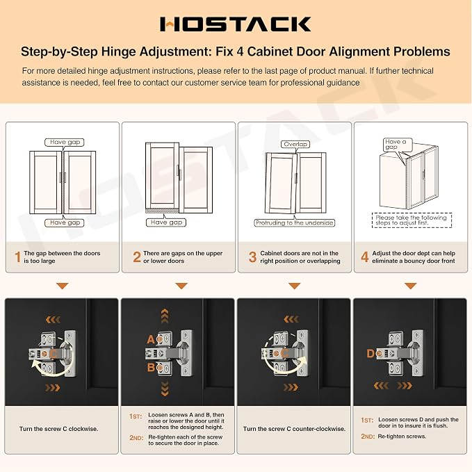 HOSTACK Modern Farmhouse Buffet Sideboard Cabinet, Barn Doors Storage Cabinet - Image 8