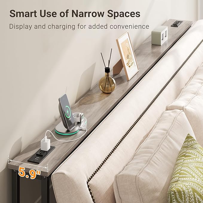 ELYKEN 5.9" Narrow Console Sofa Table - Image 5