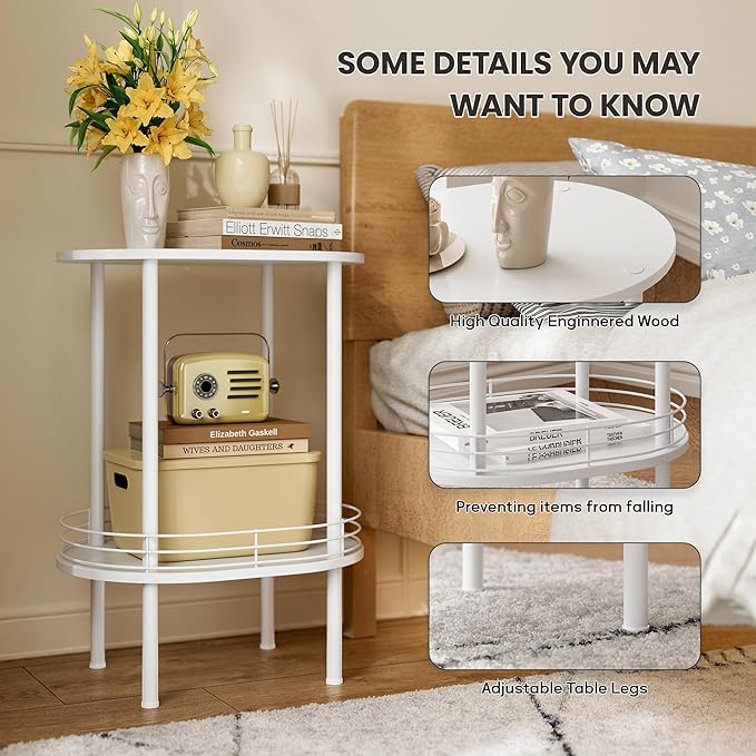 Small Modern Oval Side Table - Image 4