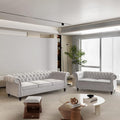 QHITTY 2 Piece Living Room Set, Sectional Chesterfield Sofa Chair Contemporary by QHITTYFurnitureLife