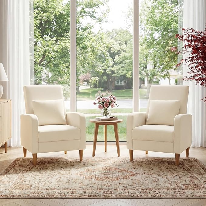 COLAMY Mid-Century Modern Upholstered Accent Chair - Image 7