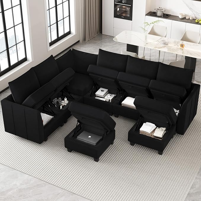 Belffin Modular Sectional Sofa U Shaped Couch - Image 4