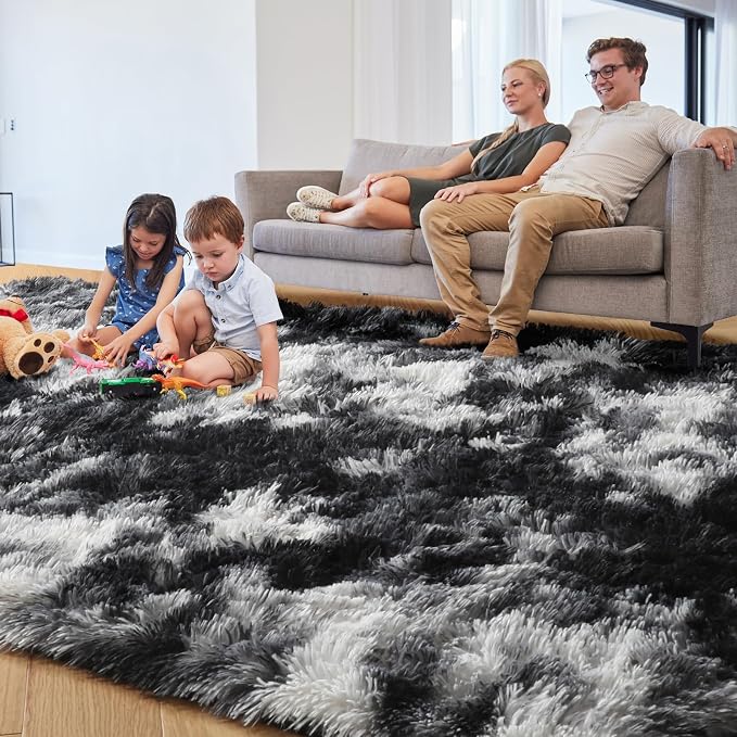 PAGISOFE Black White Grey Area Rugs - Image 7