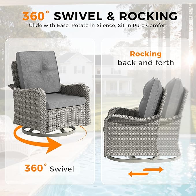 8-Seat Outdoor Wicker Patio Furniture Set - Image 5