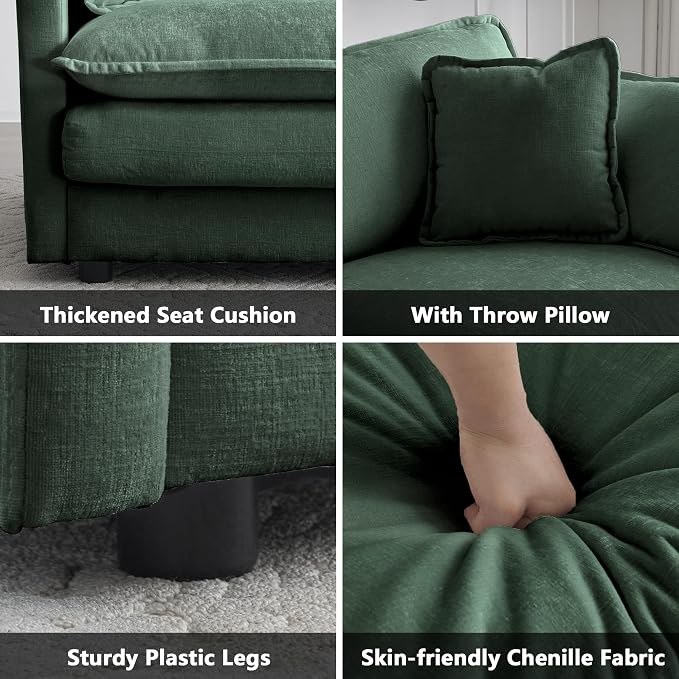 mikibama Modular Sectional Sofa, 146.5 Inch L Shaped Couch Set - Image 5