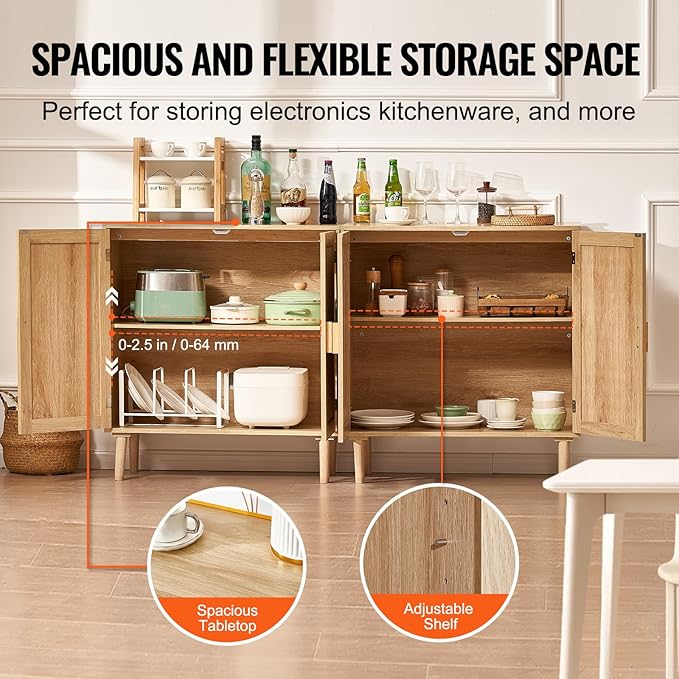 VEVOR Rattan Buffet Cabinet - Image 6
