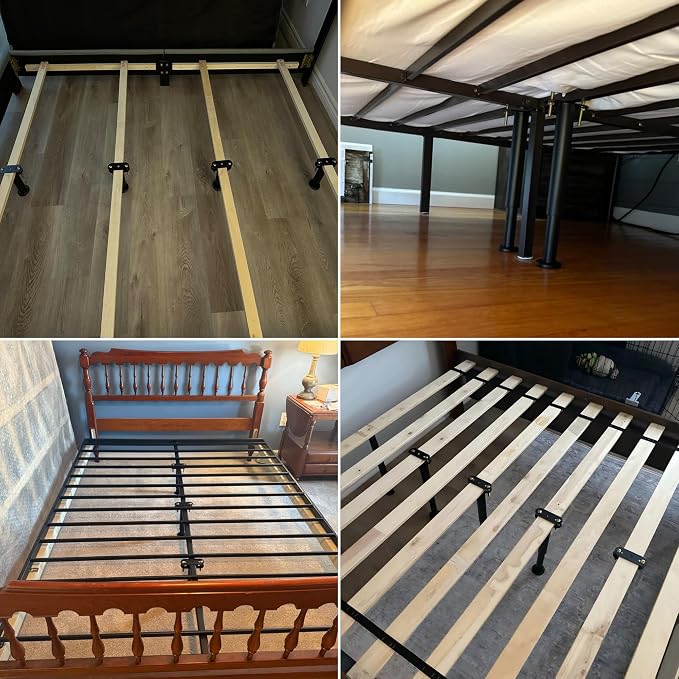 4-Piece Adjustable Height Bed Support Legs, Extra Sturdy Steel - Image 9