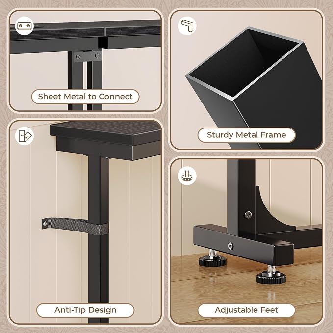 Huuger 102.4 Inch Behind Couch Table - Image 9