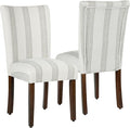 HomePop Classic Parsons Dining Chair- Brown Stripe by HomePop