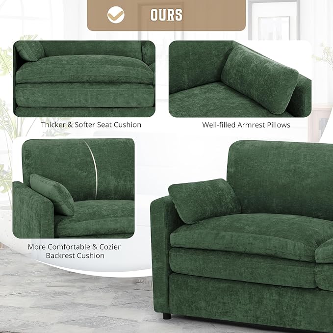 2 Pieces Chenille Sofa Set - Image 3