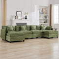 147'' Sectional Cloud Deep Seat Couch, Oversized Chenille U Shaped Sectional by WUTUTUEE