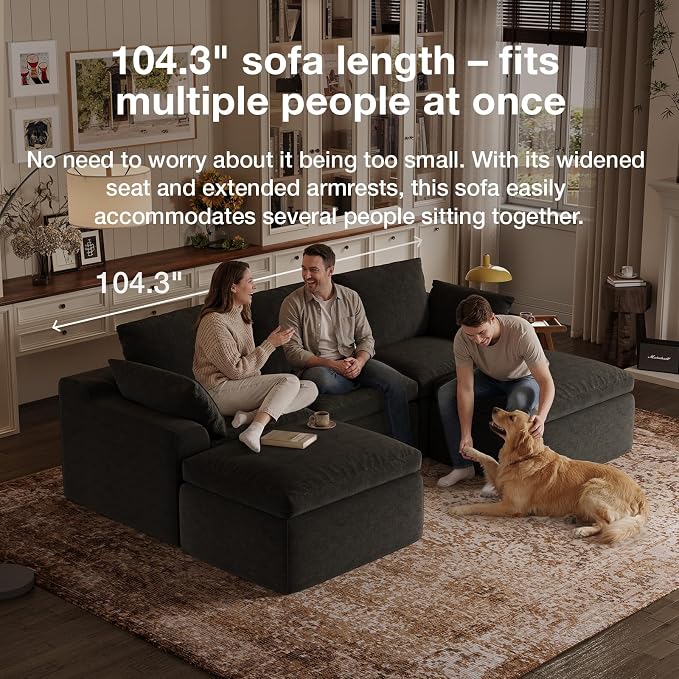 Novilla Modular Cloud Couch, Modern Sectional Sofa - Image 17