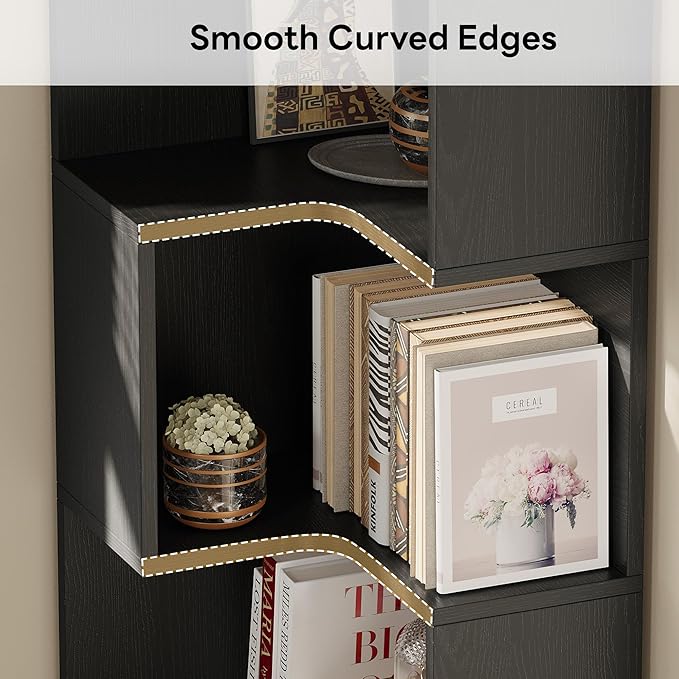 IRONCK Corner Bookshelf, 70.87" Tall Corner Bookcase - Image 6