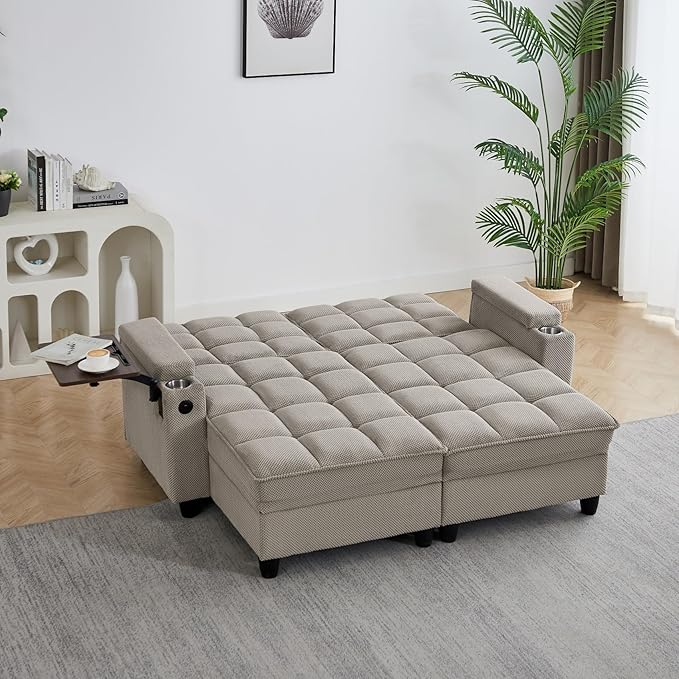 oaaktu Queen Size Sleeper Sofa Couch - Image 5