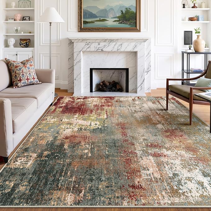 RELEANY Washable Area Rugs 5'x7' Non-Slip Modern Abstract Soft - Image 4