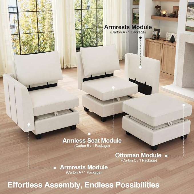 Belffin Modular Sectional Sofa U Shaped Couch - Image 6