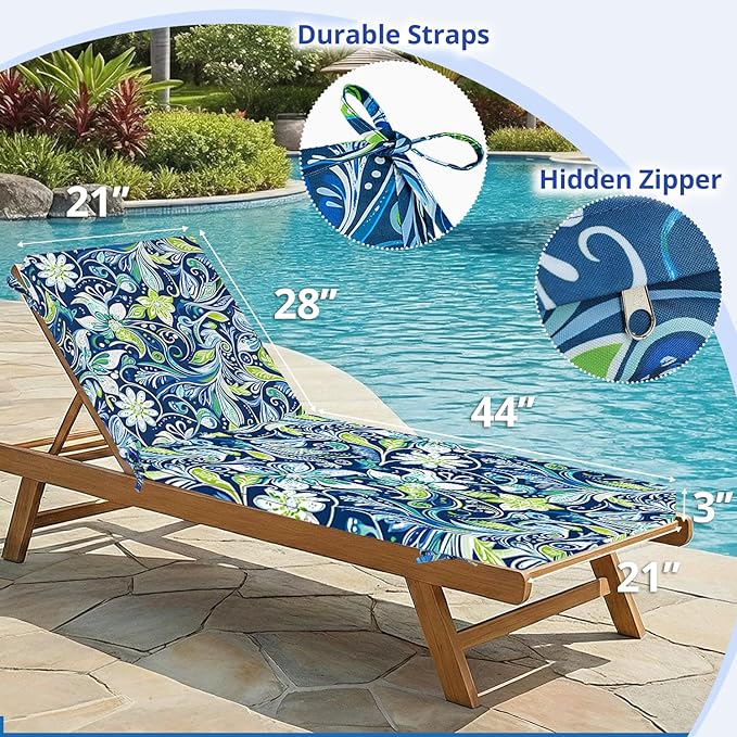 Fabuday Chaise Lounge Chair Cushions - Image 2