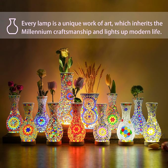 Handmade Turkish Style Mosaic Table Lamp - Image 6