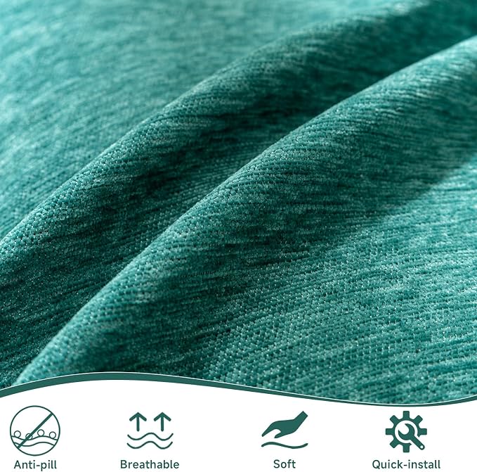VClife Couch Cover for Pet, Bohemian Teal Sofa Cover for Dog, Thick Chenille - Image 3