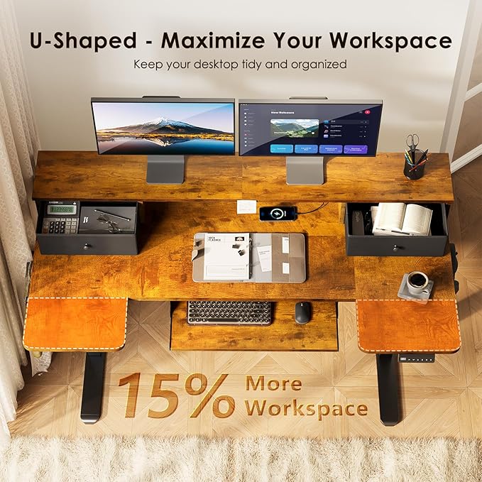 OffiGo U Shaped Electric Standing Desk - Image 6