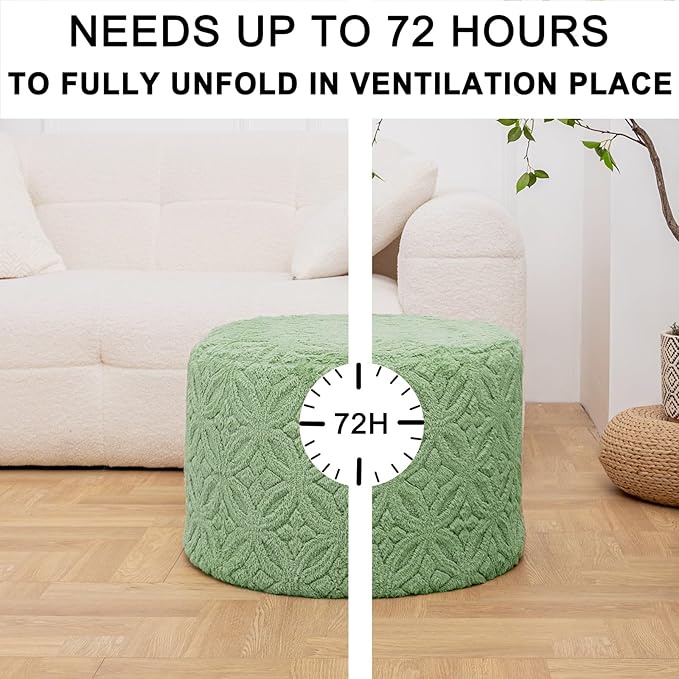 Plush Multi-Functional Ottoman Pouf – Ergonomic Ottoman Foot Rest - Image 2