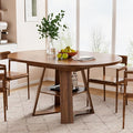 43.3in-59in Extendable Round Dining Table by Mxtxmy