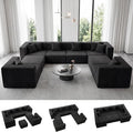 MONVANE Modular Sectional Sofa, Oversized 8 Seat Convertible U Shaped Couch by MONVANE