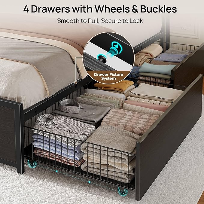 Rolanstar Full Size Bed Frame - Image 4