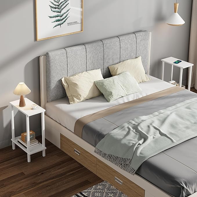 TUTOTAK Small Side Table, Narrow End Table, Skinny Sofa Table, Slim Nightstand - Image 5