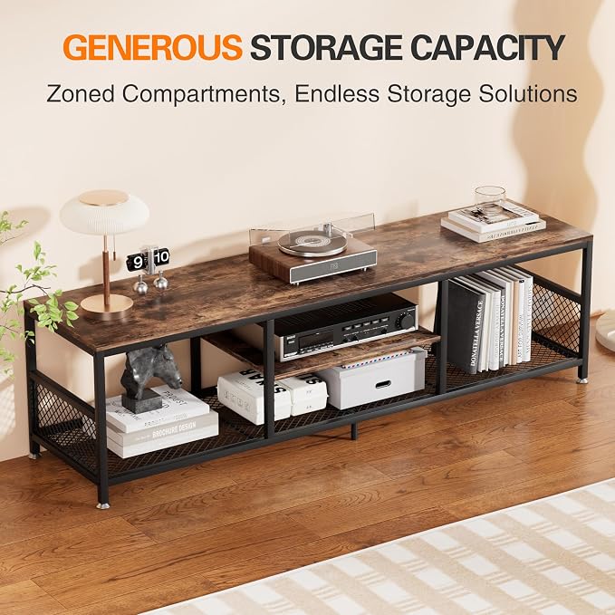 VECELO TV Stand with Power Outlets - Image 9