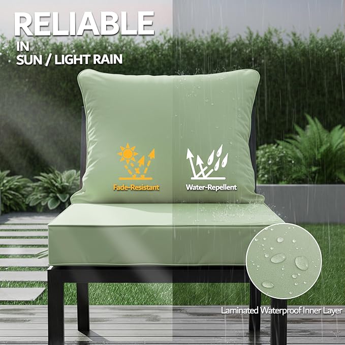 22x22 Inch Patio Chair Cushions Set of 4, Outdoor Furniture Cushions - Image 3