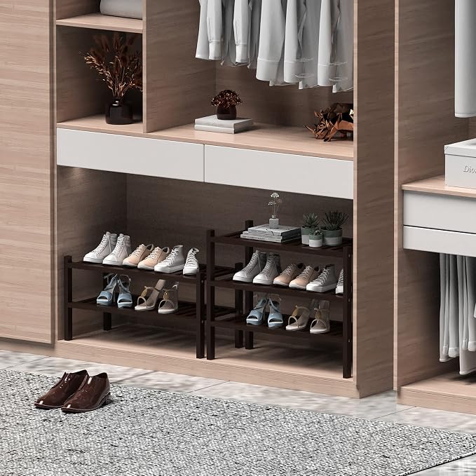 ROMGUAR CRAFT 2 Tier Bamboo Shoe Rack - Image 4
