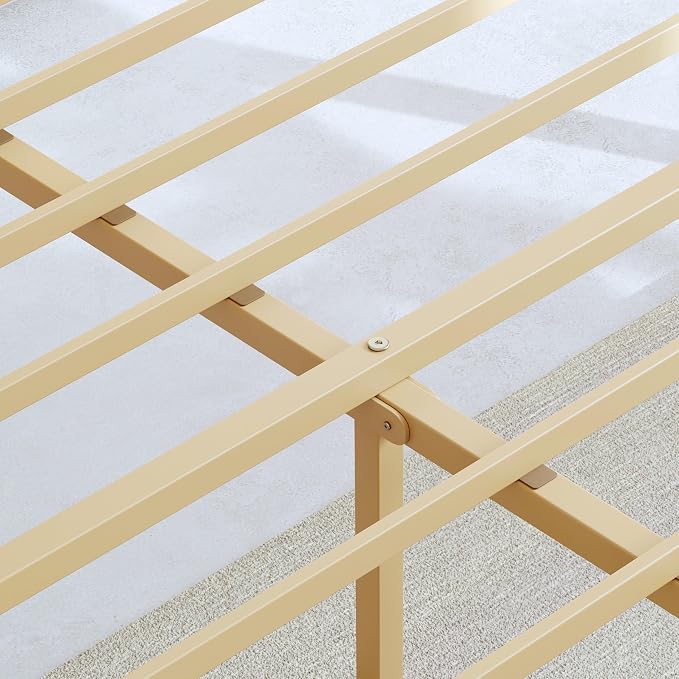 BOSRII 12in High Solid Bamboo Wood Platform Queen Size Bed Frame - Image 7