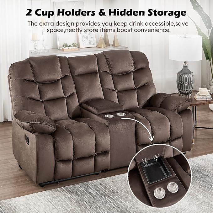 HAOMARKETS 2-Piece Recliner Sofa Set, Include Single Power Recliner Chair - Image 5