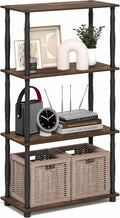 Furinno Turn-N-Tube Storage Shelves, 4-Tier Open Frame Book Shelf, Standing by Furinno-FitsYourSpaceFitsYourBudget