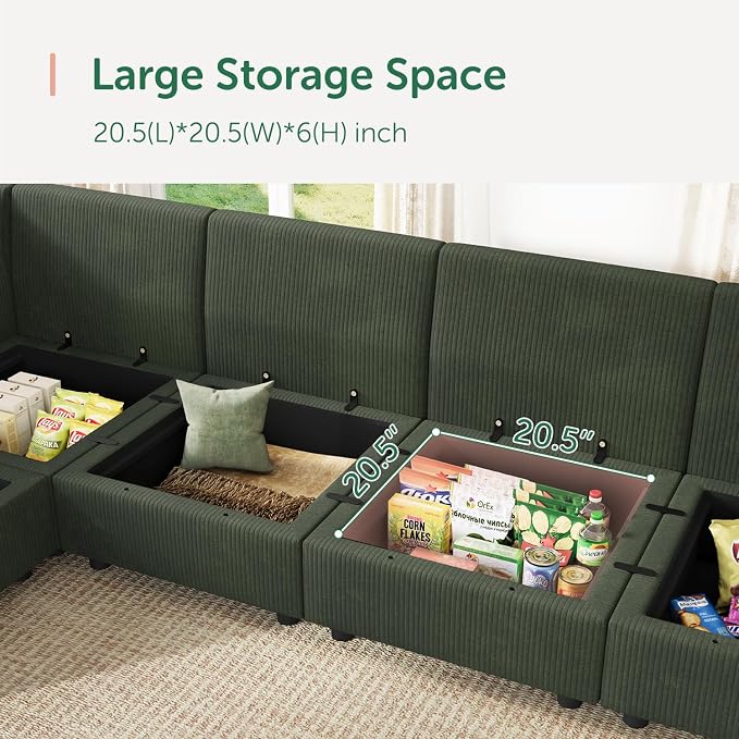 HONBAY Modular Sofa Sectional Sleeper Couch - Image 5