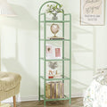 Hzuaneri Bookcase Bookshelf, Tempered Glass Bookshelves, Slim Shelving Unit by Hzuaneri