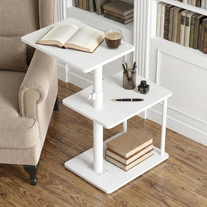 Faesun 360° Swivel Side Table for Height Adjustable, C Shaped End Table for - Image 2