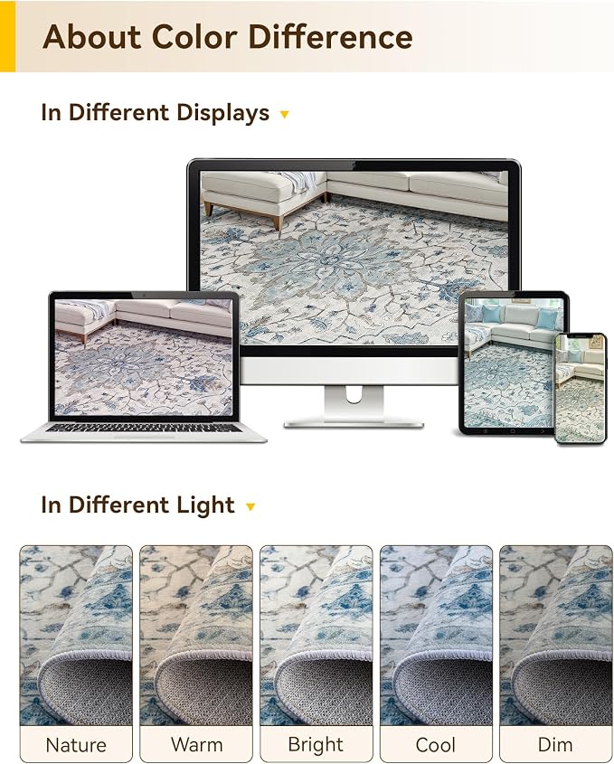 RELEANY Area Rugs 2'x4' Kitchen Rugs Entry Rug Small Rugs - Image 8