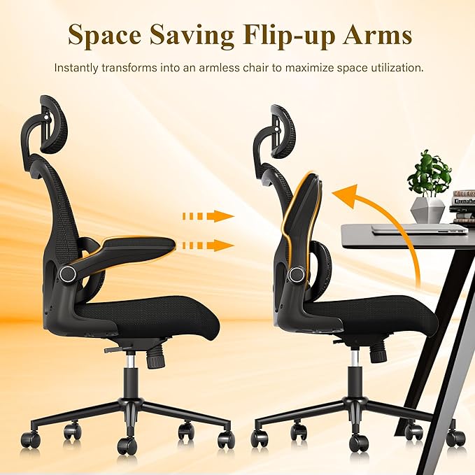 SUNNOW Ergonomic Office Chair, Comfy Mesh Desk Chair, High Back Computer Gaming - Image 6