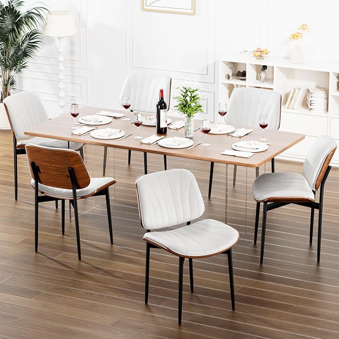 YaFiti Dining Chairs Set of 2, Dining Room and Kitchen Chairs, Mid Century - Image 7